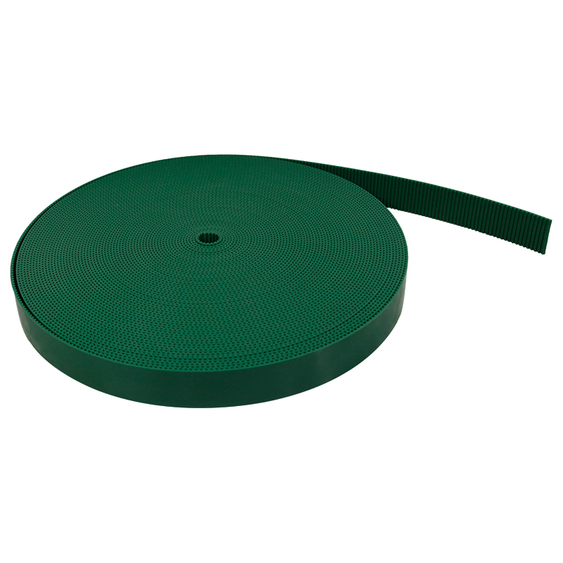Green PU open timing belt